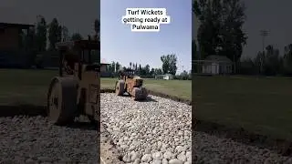 The work on Turf wickets at Sports Stadium Pulwama underway.