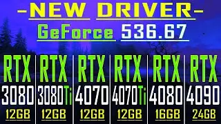 RTX 3080 vs RTX 4070 vs RTX 3080Ti vs RTX 4070Ti vs RTX 4080 vs RTX 4090 || NEW DRIVER - 536.67 ||