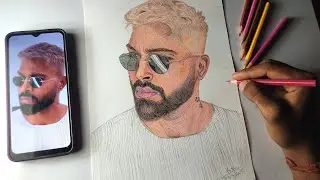 Drawing of Hardik Pandya | Hardik Pandya Drawing with Colour Pencils☺️