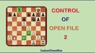 Lesson - 403 Control Of Open File - 2.  Restricting Enemy Rook On The Open File ! Use Of 2Bishops !
