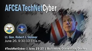 DISA director and JFHQ-DODIN commander delivers a keynote address during AFCEA's TechNet Cyber event