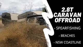 Taking the caravan OFFROAD on Plomer Track (Port Macquarie) - Spearfishing, Beaches and Bloopers