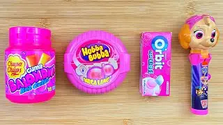 💖 Pink Candy ASMR | Chupa Chups, Hubba Bubba & Orbit | Satisfying Unboxing