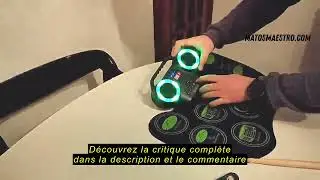 Avis sur la Batterie &Eacute;lectronique Drum Set, Bonvvie Roll Up Tambour Techargeable avec 9 Pads, MIDI,