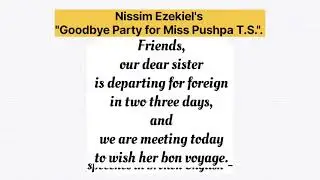 &ldquo;Goodbye Party for Miss Pushpa T.S.&rdquo; by Nissim Ezekiel