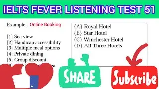 Ielts fever listening test 51 | Online booking listening | Durham County car show | Royal Hotel
