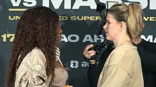 FIERY!!! Franchon Crews-Dezurn vs Savannah Marshall &bull; FACEOFF | Sky&nbsp;Sports&nbsp;Boxing