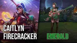 Firecracker Caitlyn Skin - Emerald | League of Legends | Chromas Skin