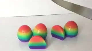 How to Make Colors Jelly Rainbow Eggs. Fun Dessert. Learn Colors