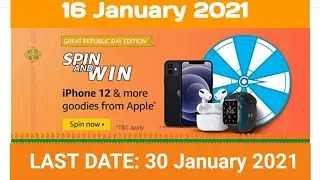 Amazon Great Republic Day Spin and Win Answer| 16 January 2021