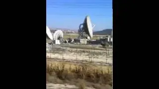 Huge Satellite Dishes outside of Palastein