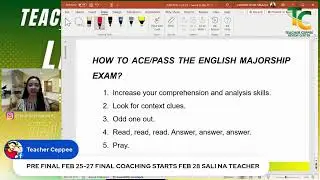 FINAL COACHING PROF ED, SOCIAL SCIENCE, & ENGLISH MAJORS