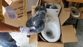 Đập hộp và test nước bồn cầu inax AC-959VAN 1 khối