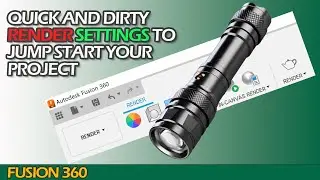 Fusion 360 - Quick Render Settings anyone can use!