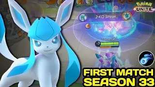 Can I Win First Ranked Match in the new season 33 with Glaceon 🤔 Pokemon Unite - NINZA PLAYS