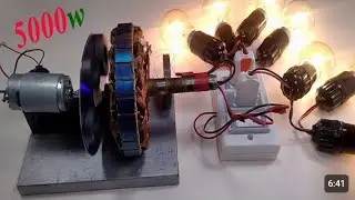 Free Current Electricity How To Make 230V 5000W Dynamo generator Using National Cooler Water Pump
