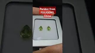 Peridot from FULIGEMS, China #gemstones #augustbirthstone #greengem #naturalgems #pearshape #pair