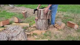 @TennesseeFarm Splitting Rounds For Future Firewood - Woodburning Heater/Stove