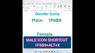 Gender Icon in Word | Shortcut Key | Insert Gender Symbol in Word (Shortcut) | Gender Icon