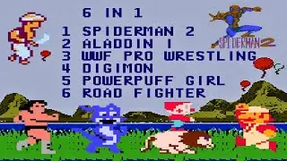 NES 6 in 1 Gameplay : Classic 8-Bit Retro Games