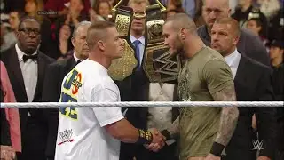 John Cena vs Randy Orton a la c&eacute;r&eacute;monie d'ascension du Chapionnat - WWE Raw