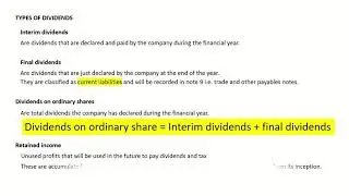 Ordinary Share Capital Note and Retained Income