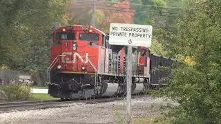 Bessemer and Lake Erie Iron Ore train. Southbound. Albion PA. October 17, 2025.