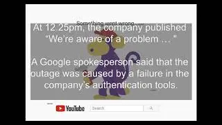 Google down : Gmail, YouTube and majority of services affected.