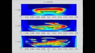Schmidt number effects on Rayleigh-Taylor instability in a thin channel