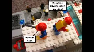 Lego Hospital set 7892 being built.