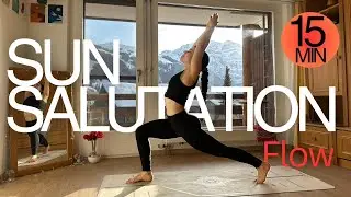 15- Min Full Body Vinyasa Yoga | Sun Salutation Flow