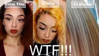 DIY How to go from BROWN hair to BLONDE hair!