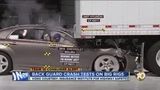 New crash test results in on cars hitting backs of big rigs