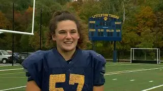 Young woman on Mass. high school football team relishes role in trenches