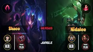 Naehyun SHACO (Jungle) [Dark Harvest] VS NIDALEE - Challenger KR Patch 11.9