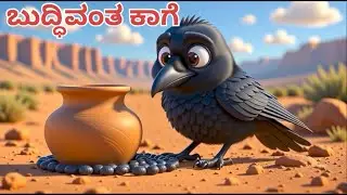 ಬುದ್ಧಿವಂತ ಕಾಗೆ | Kannada Moral Story for Kids | Namma Moral Kathegalu