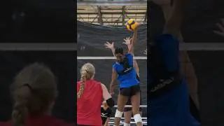 Anna Stevenson Hall with a huge commit block during USA Volleyball practice!