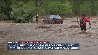 Four mile creek floods Boulder neighborhood