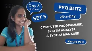 Day 8 (Set 5) of PYQ Blitz: 25-a-Day | KPSC Computer Programmer Exam #click  #studywithclick #kpsc