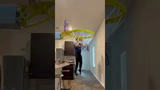 Catch the ball in midair and knock down the bucket #basketball #ballislife #sports #shorts #fyp