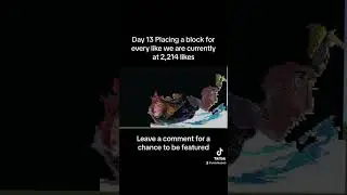 Day 13 Placing A Block For Every Like #minecraft #minecraftpixelarttutorial #anime #naruto #fyp