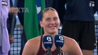 Marta Kostyuk SPEACH after a final match in Brisbane international 2026