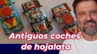 Micro coches a&ntilde;os 70 Polic&iacute;a hojalata serigrafiados vintage 🚗