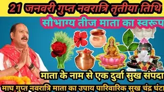 21 जनवरी बुधवार तृतीय गुप्त नवरात्रि माता जी उपाय 🙏
