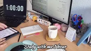 1 Hour Focused Study With Me | Silent Real-Time Session | No Music, No Breaks