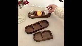 Wooden Jewelry Tray with Custom Logo Display Earring Ring Diamond Storage Box