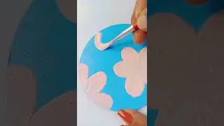 Easy tea coaster painting 🎨 | #shorts #acrylicpainting #youtubeshorts #shortvideo @priyartgallery