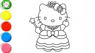 How To Draw cute Beautiful Princess Drawing, Painting & Coloring For Kids and Toddlers_ Child Art