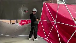 Aluminum foil insulation installation video-Geodesic dome - from Tourle tent