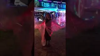The Spinsterz Red LED Light Up Isis Wings